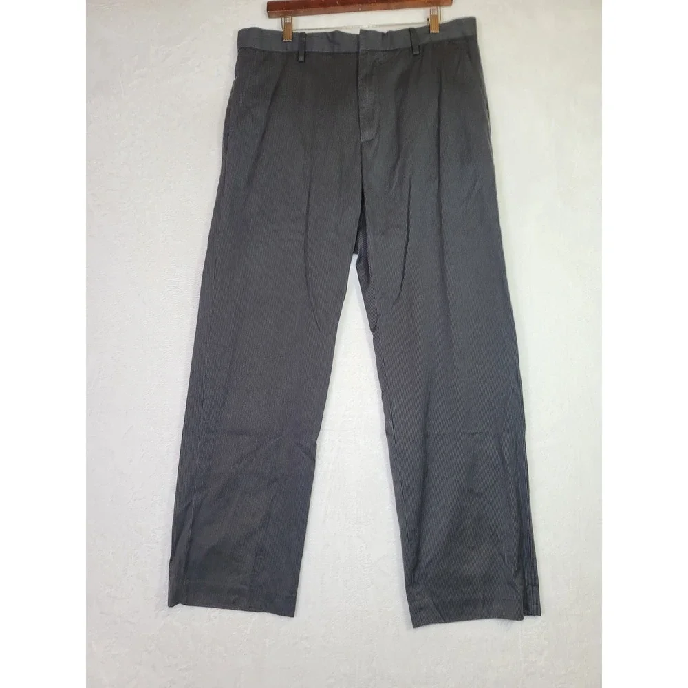 Banana Republic Gray Pinstripe Cotton Dress Pants Office Career Trousers 38X32